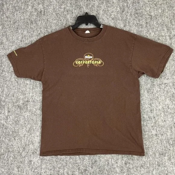 WAWA SHIRT MENS XL BROWN COFFEE COFFEETOPIA CONVENIENT STORE TEE - Picture 2 of 10